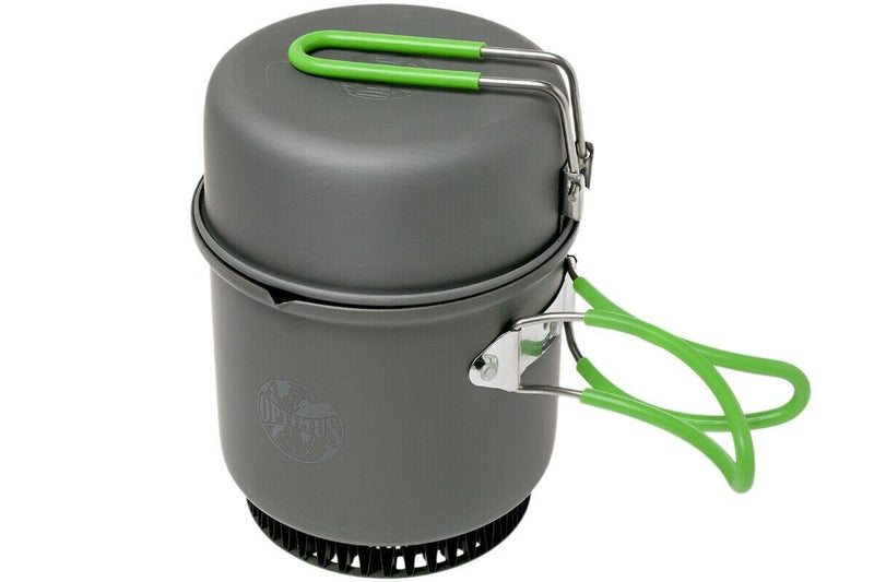 OPTIMUS ELECTRA FE Kochsystem Gaskocher Camping Wandern Holzbrenner Outdoor Pfanne