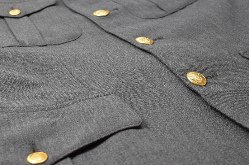 Echte dänische Uniformjacke Armee grau Militär Überschuss Uniform Kleid Offizier