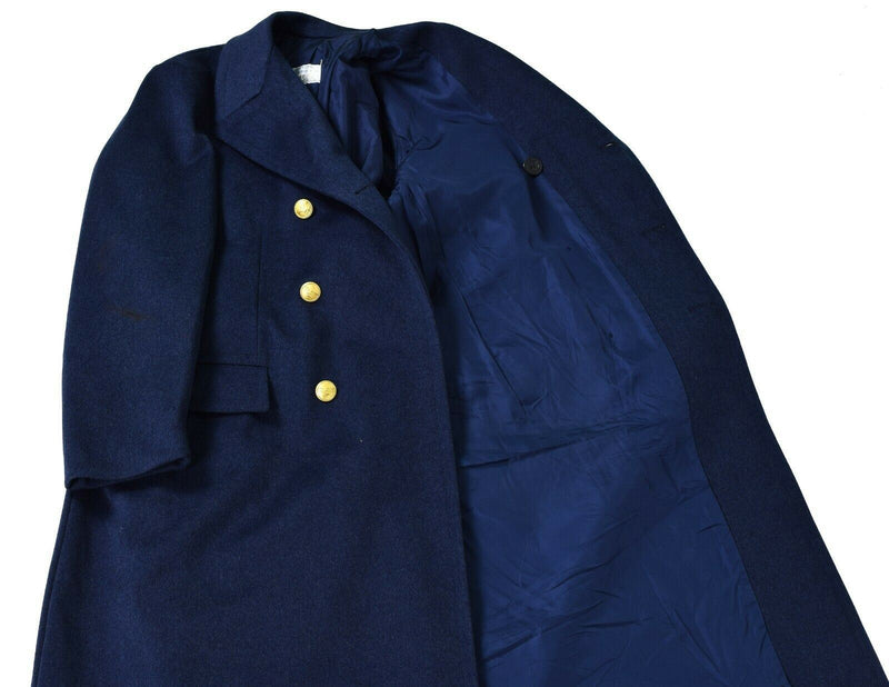 Echter Wollmantel der italienischen Armee, blauer Militäroffizier, langer Mantel der Luftwaffe