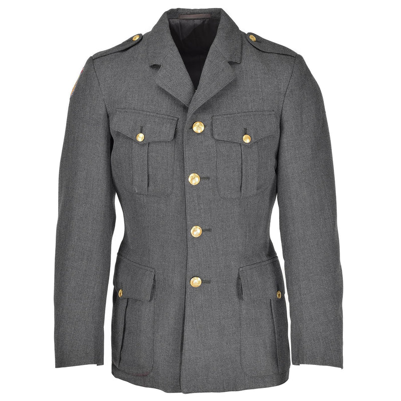 Echte dänische Uniformjacke Armee grau Militär Überschuss Uniform Kleid Offizier
