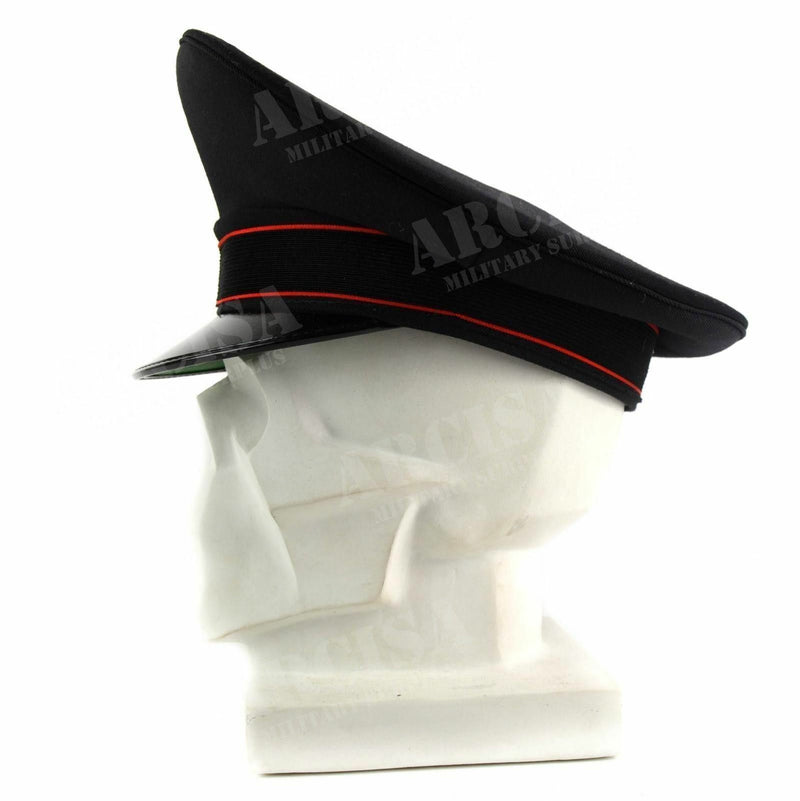 Echte Schirmmütze der italienischen Armee, Militärpolizei, Visier, Feldmütze, Schwarz, NEU