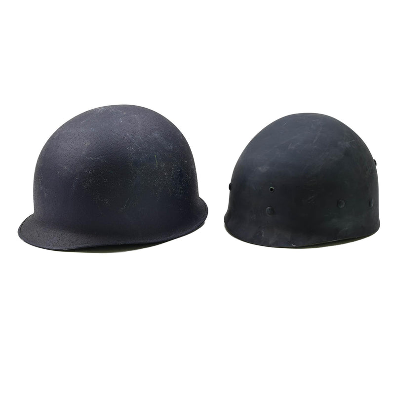 Original belgischer Militärstahlhelm M51 taktischer Kampfhelm Armee Innen-PVC Blau