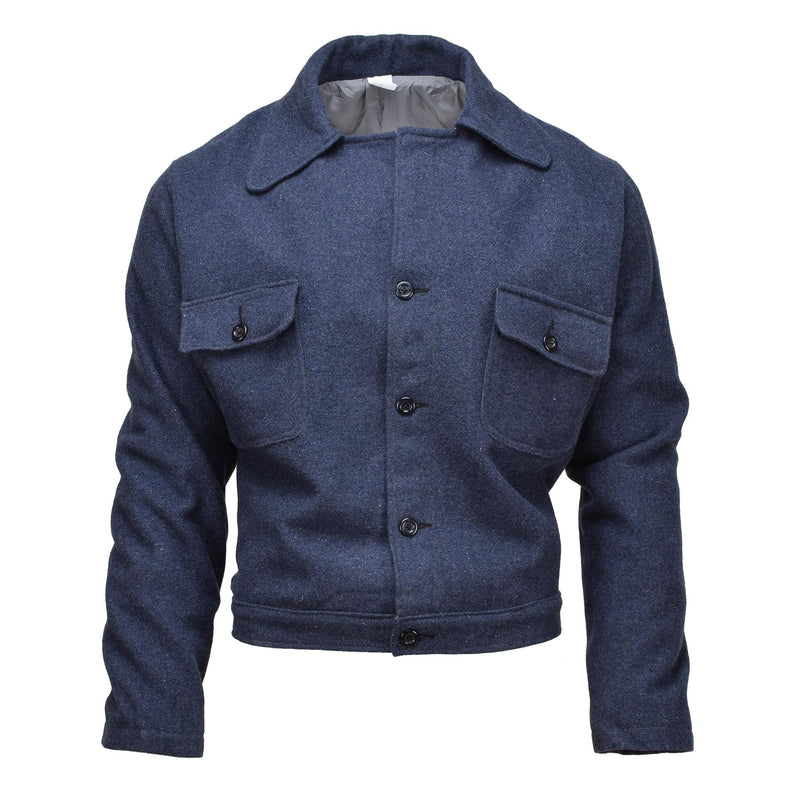 Original italienische Armee Vintage Ike Jacke Wollbluse Kleid Jacke Uniform blau