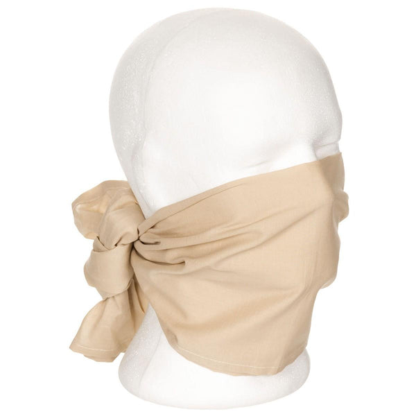 Echter Wüstenschal der britischen Armee, khakifarbenes Bandana-Kopftuch, 105 x 40 cm, NEU