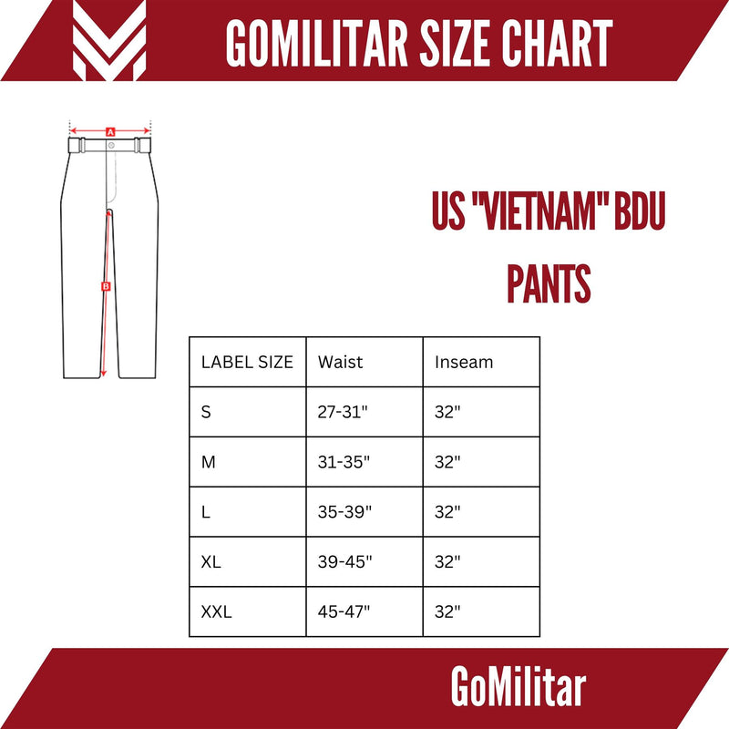 Mil-Tec Marke US Army M64 Vietnam Dschungel Stil OD Kampfhose Soldaten BDU