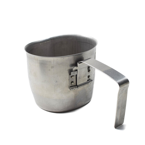 Original Österreichische Bundesheer Feldflasche Edelstahlbecher Klappgriff Militärausgabe