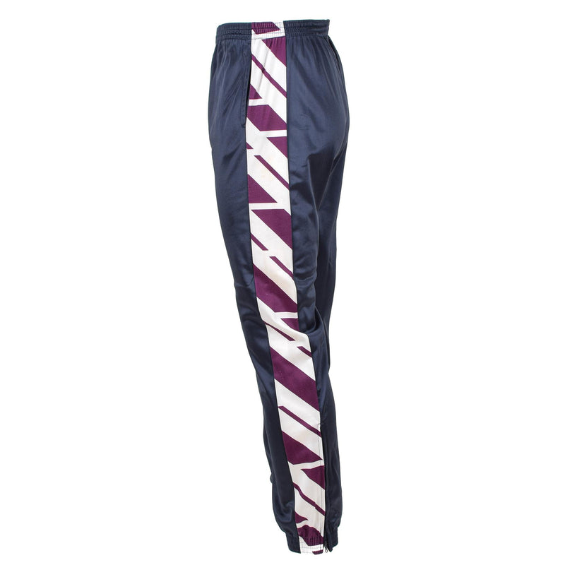 Original Französische Militärschule Jogginghose Sporthose gestreift Laufen Wandern