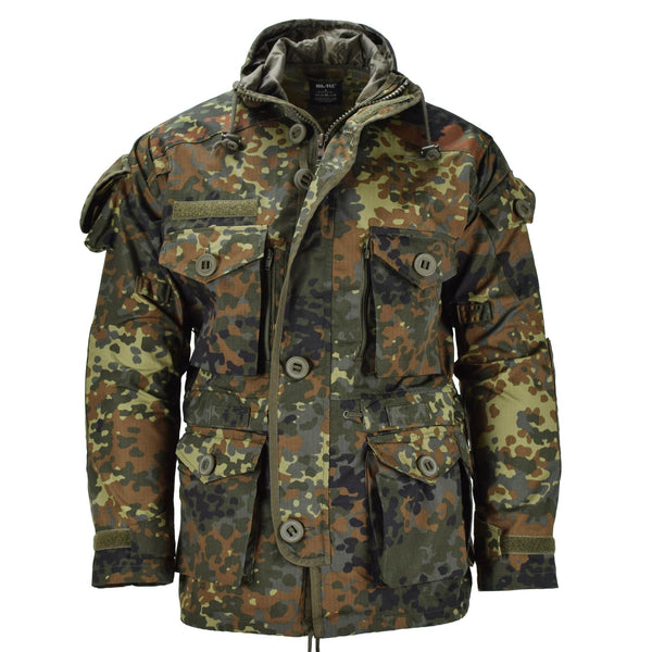Mil-Tec Brand Jacke RipStop Smock Bundeswehr Flecktarn Camo Parka Herrenbekleidung