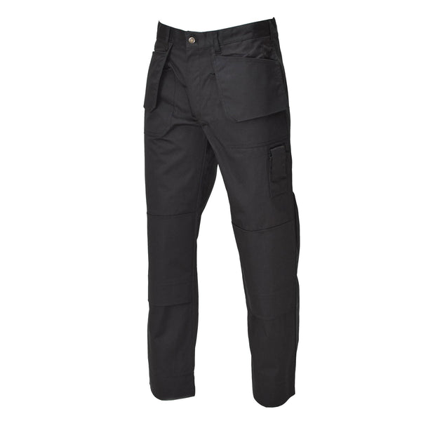 Original belgische Militär-Arbeits-Cargohose, strapazierfähig, verstärkte Knie, schwarz, NEU