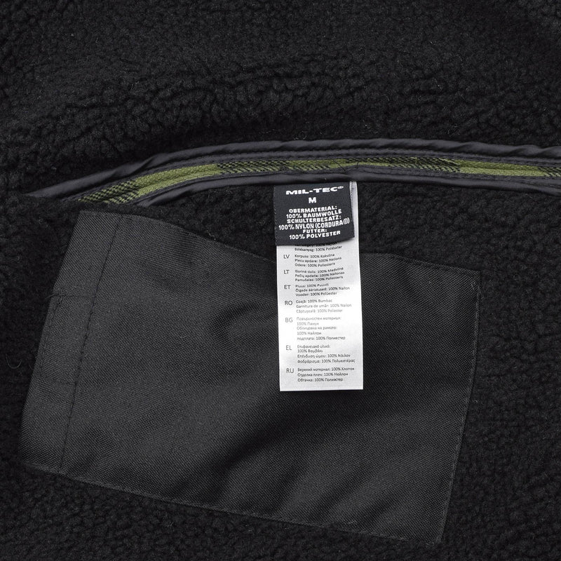 MIL-TEC Bundeswehr Holzfällerjacke kariert warm schwarz oliv NEU
