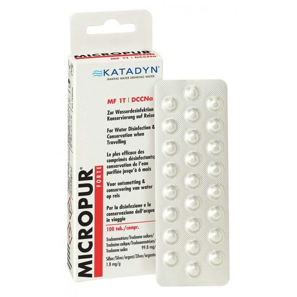 Katadyn Micropur Forte MF 1T/100 Wasserreinigungstabletten 4er Pack x 25 Stück NEU