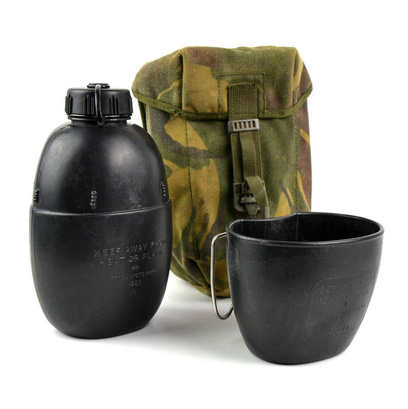 Original britische Armee Feldflasche mit Becher 58 Wasserflasche mit Beutel