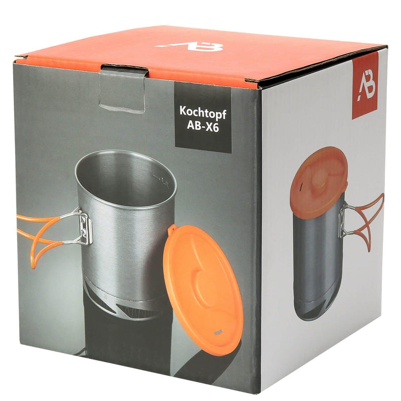 A.Blochl AB-X6 1Liter Topf Camping Wandern Trekking Schnellheizung Aluminium grau NEU