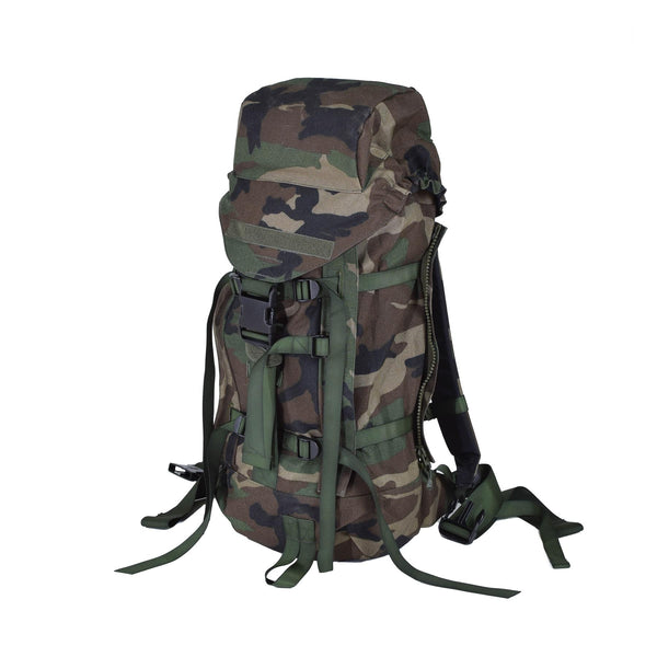 Original niederländischer Militär-Tagesrucksack, Marine-Rucksack, Wander- und Campingrucksack, Woodland, 40 l