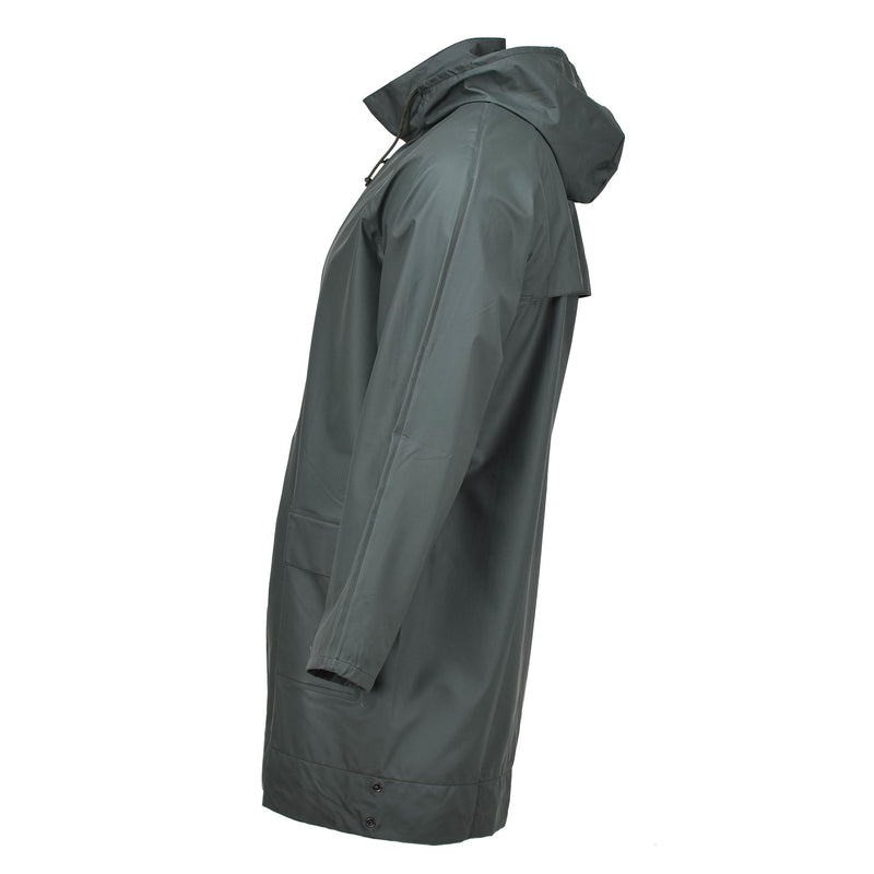 Original belgische Armee-Regenjacke, wasserdicht, für nasses Wetter, leicht, oliv, NEU
