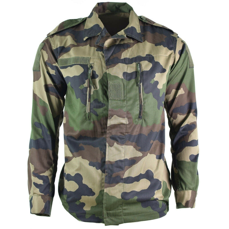 Original französische Armee F2 Kampfjacke Fatigue CE Camouflage Militärausgabe Überschuss NEU