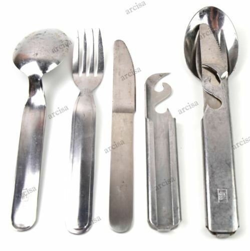 Original Ungarisches Armee Besteck Set 4 teilig Ungarn Militär Besteck Löffel Gabel