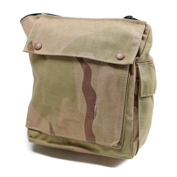 Echte holländische Armee Gasmaskentasche Militär Überschuss Wüstentarn Schultertasche NEU