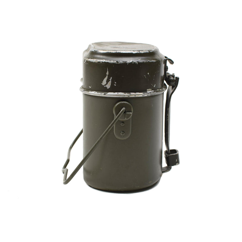 Original österreichisches Militär Essgeschirr Aluminium oliv Wander- und Camping-Kochgeschirr