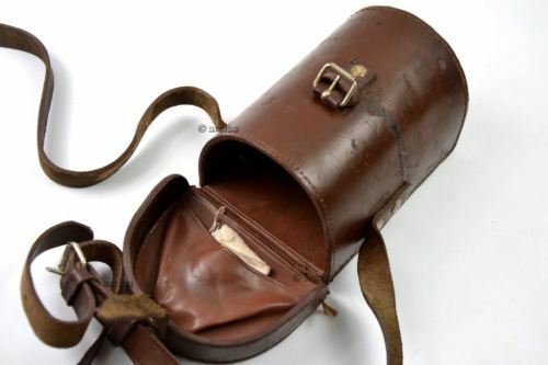 Originales ON-M59-Monokularvisier und Ledertasche der jugoslawischen Armee.