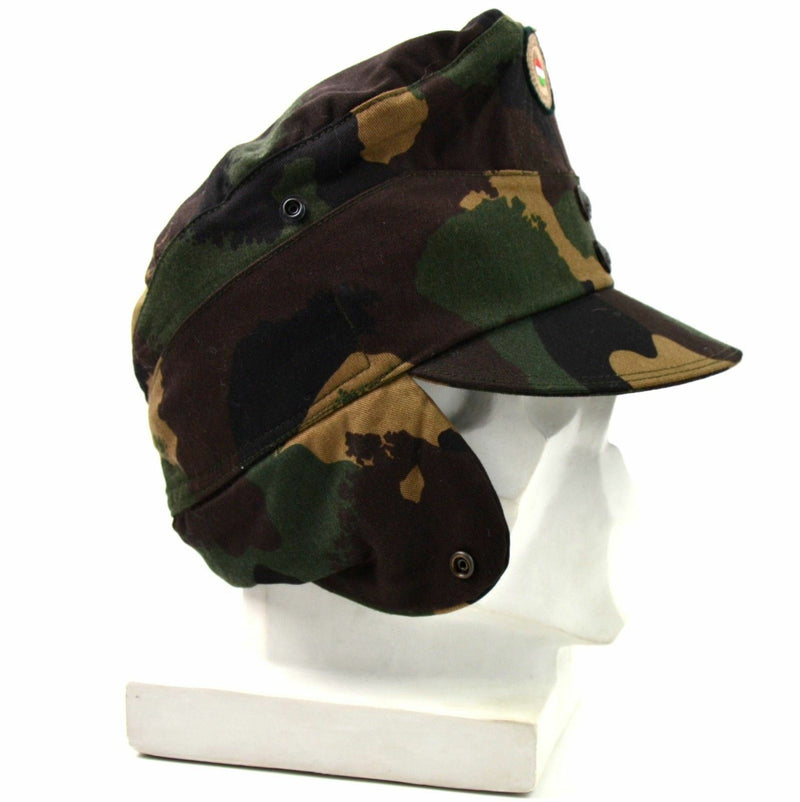 Echte ungarische Tarnmütze der Armee, Wintermütze, Militärmütze, Feldmütze mit farbigem Abzeichen, NEU