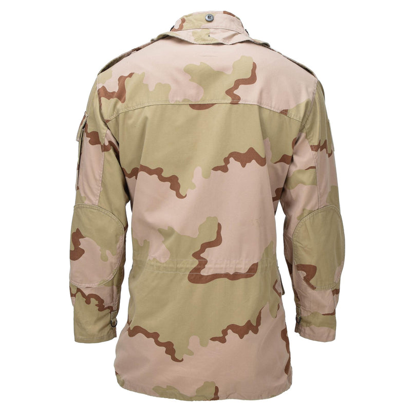 Original niederländische Militärfeldmantel Verstellbare Manschetten Saum Desert Camo