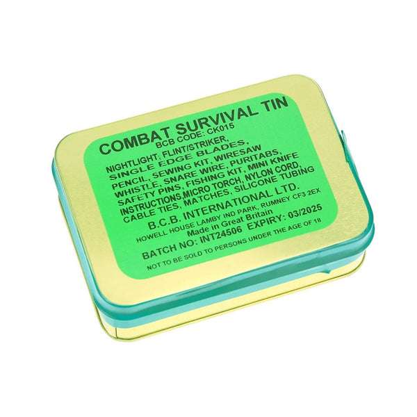 BCB Combat Survival Tin Essentials Rettungs- und Überlebensset für den Außenbereich, Basis-Notfallset