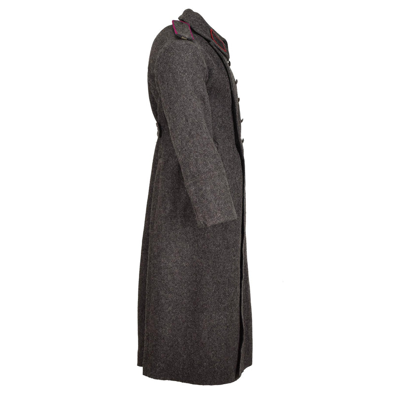 Original bulgarischer Militärmantel, grauer Wollmantel, schwerer Wintermantel, langer Shinel