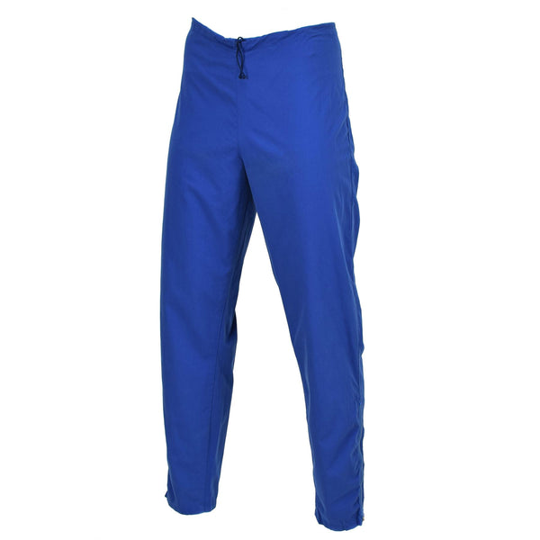 Original schwedische Militär Jogginghose Hose verstellbare Taille Arbeitskleidung Blau