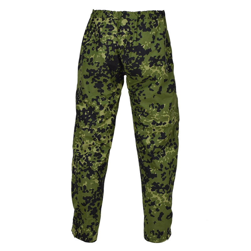 Original dänische Militärtarn M84 Regenhose wasserdichte Hose mit Gummizug NEU