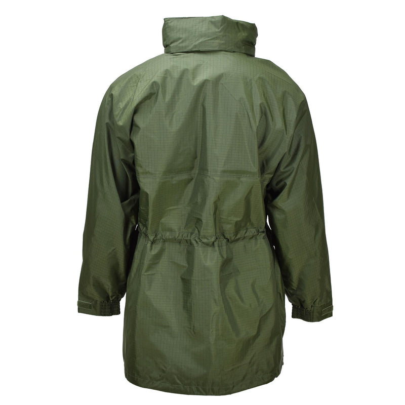 Original belgische Militär Regen lange Jacke mit Futter oliv wasserdicht Feld NEU