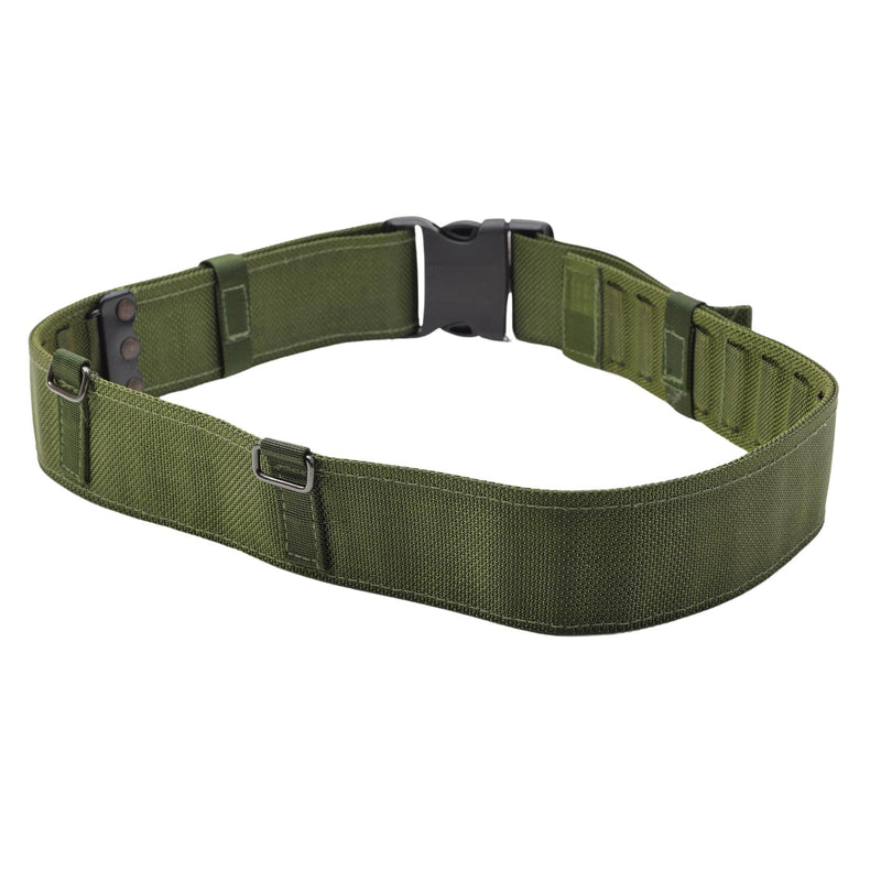 Original dänischer Armee taktischer Gürtel oliv verstellbar Feld Webbing Kampf NEU