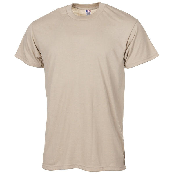 Original US Militär T-Shirt 1 Lagen Truppen Uniform Unterhemd sandfarben