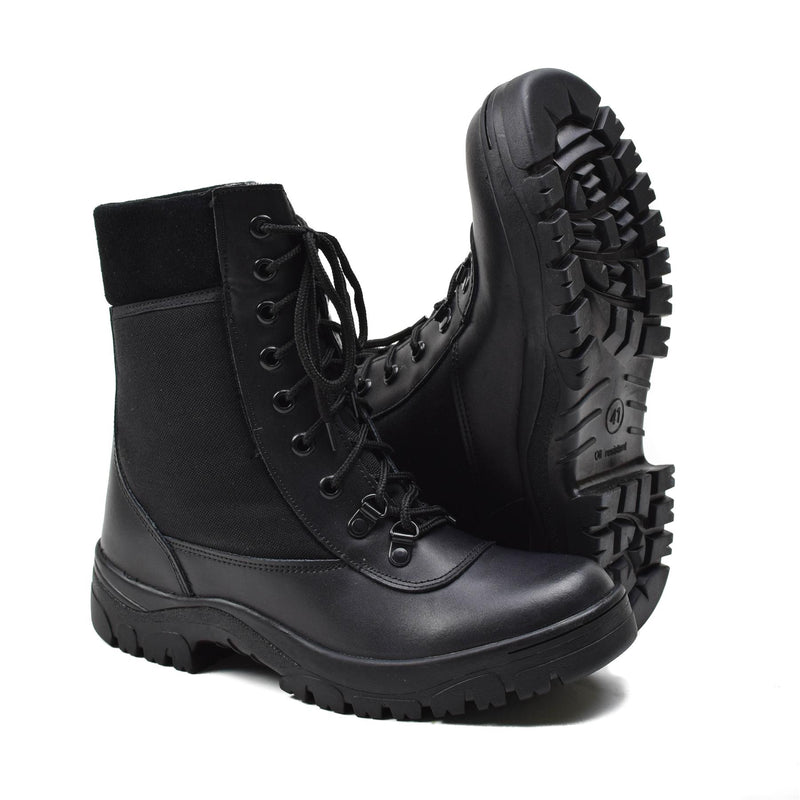 Original französische Militärstiefel aus schwarzem Leder, atmungsaktiv, leicht, Armee-Neu
