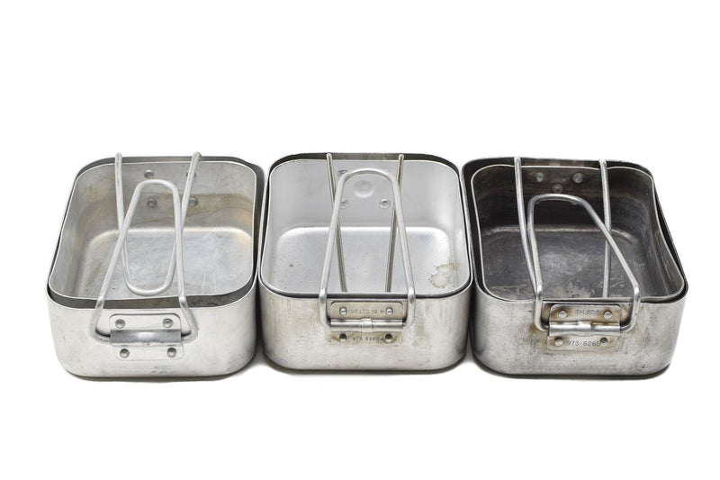 Original britische Militär-Kochgeschirr aus Aluminium, Wanderteller, Camping-Pfanne für draußen