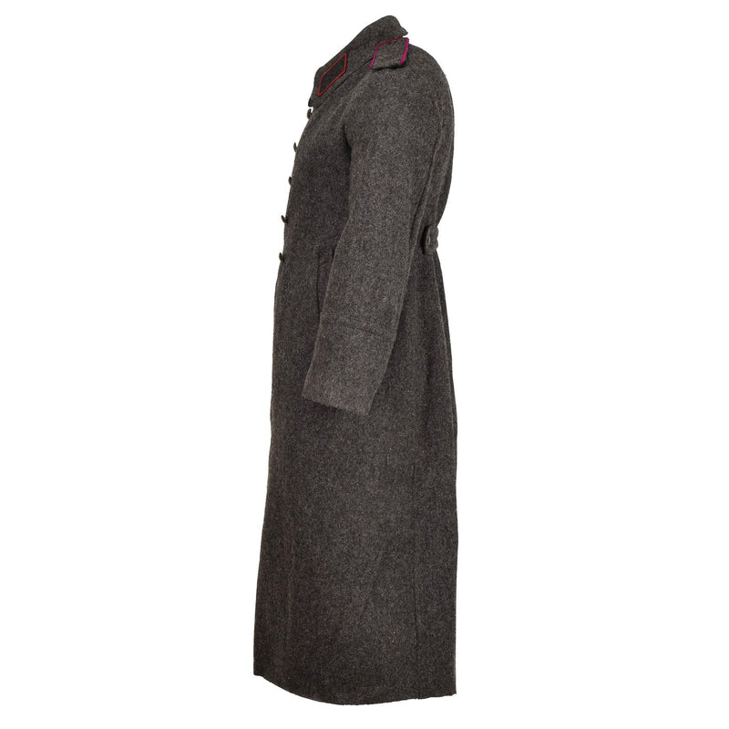 Original bulgarischer Militärmantel, grauer Wollmantel, schwerer Wintermantel, langer Shinel
