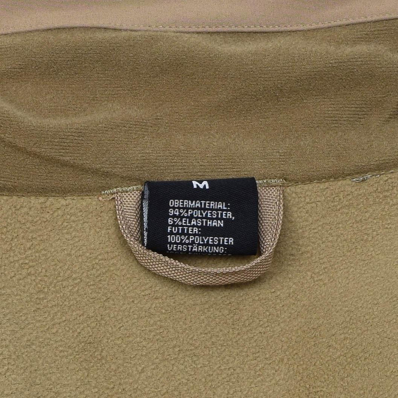 MIL-TEC winddichte Wanderjacke Softshell sturmfeste Reißverschlüsse Fleecefutter Coyote