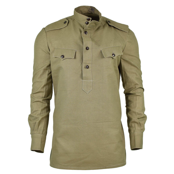 Original bulgarische Armee olivgrünes Khakihemd Jacke Kampf Militär Langarm