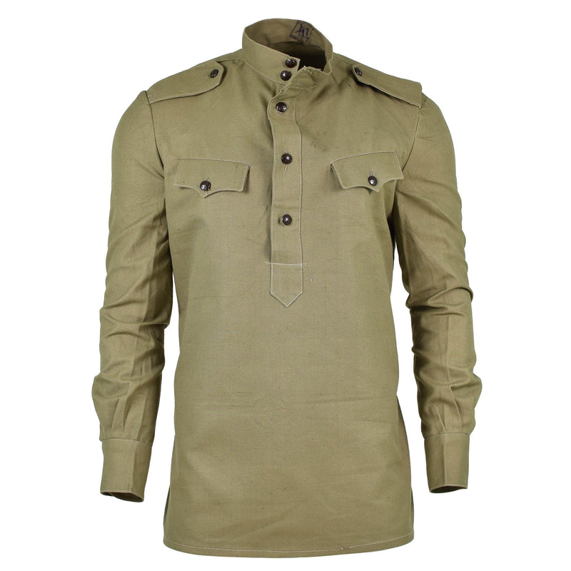 Original bulgarische Armee olivgrünes Khakihemd Jacke Kampf Militär Langarm