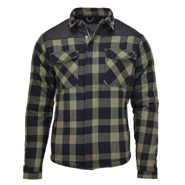 MIL-TEC Bundeswehr Holzfällerjacke kariert warm schwarz oliv NEU