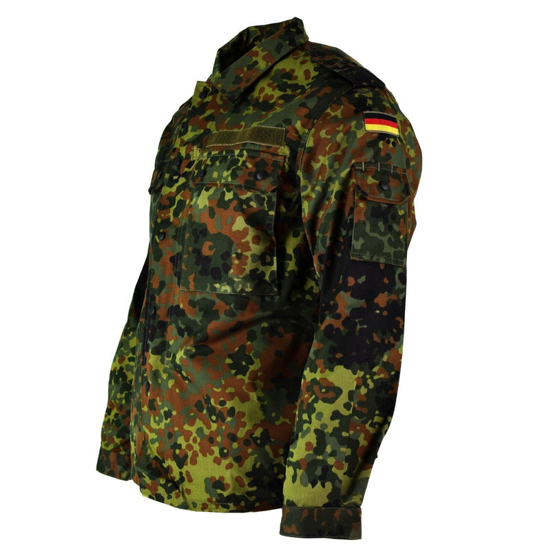 Original DEUTSCHE ARMEE HEMD MIT REISSVERSCHLUSS flecktarn camo taktischer Kampf BW Armee Ausgabe