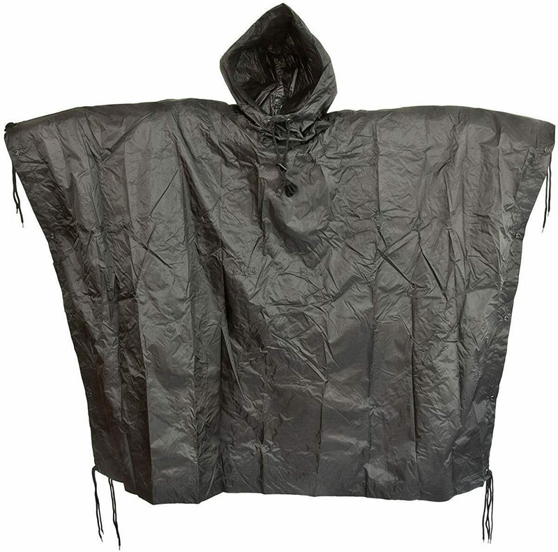 Marke armee stil wasserdicht regen RipStop poncho cape military Schwarz