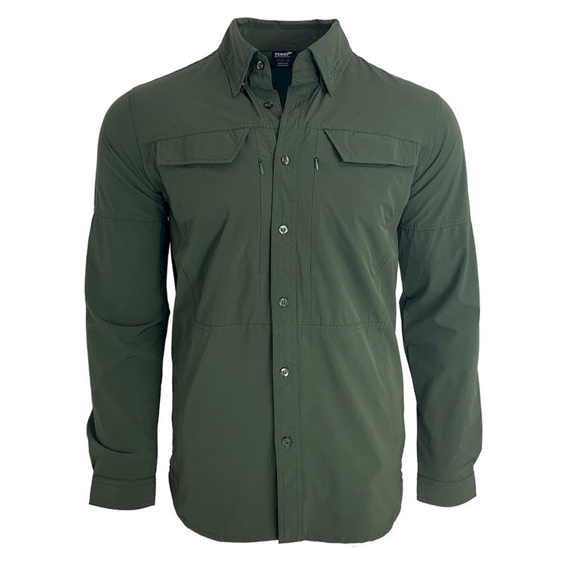 TEXAR Langarm Militärhemd Slim Fit Strapazierfähiges Kleidungsstück Klassische Armeehemden