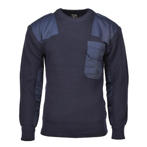 MFH Marke Pullover im Bundeswehr-Stil Kommandopullover atmungsaktiv blau Pullover NEU