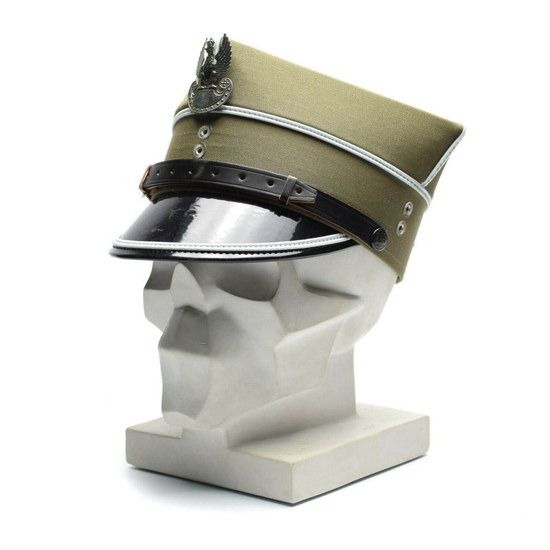 Original polnische Militär-Schirmmütze, polnischer Armeeoffizier, mit Adlerkokarde, NEU