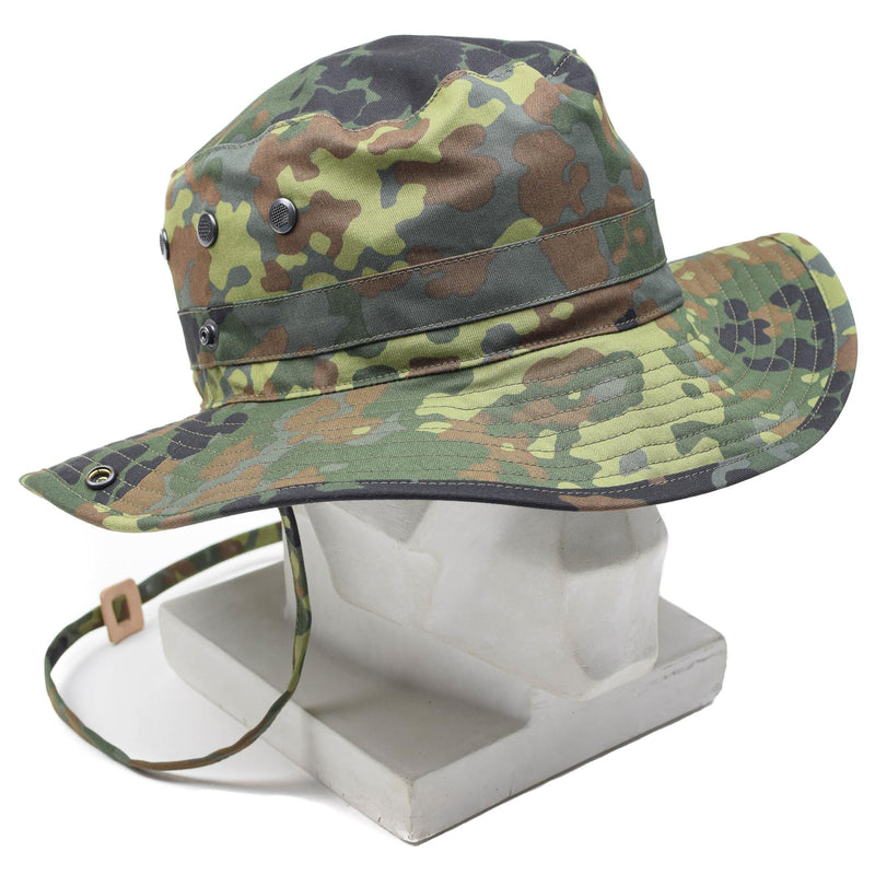 Original Bundeswehr Flecktarn Boonie Hut Camping Jagd Outdoor Sommermütze NEU