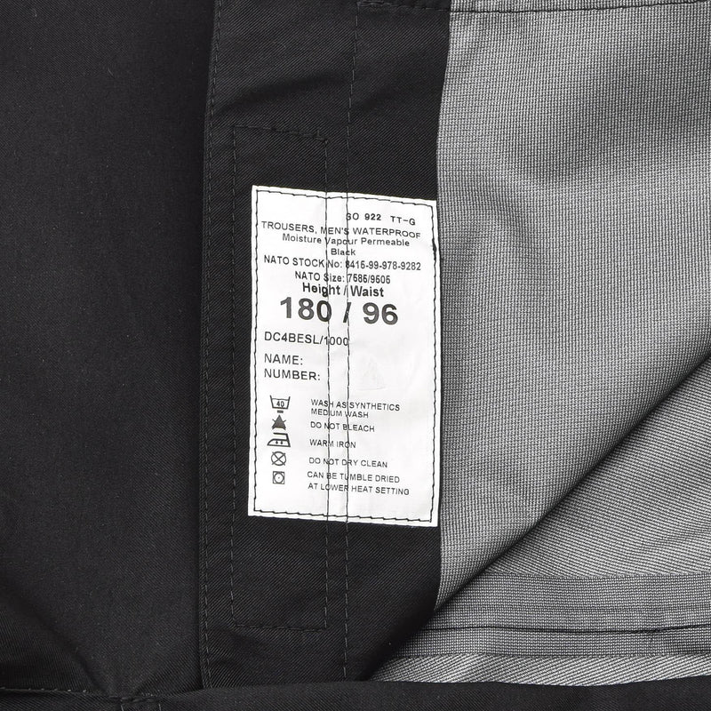Original britische Metropolitan-Polizeihose, wasserdichte Outdoor-Regenhose, schwarz