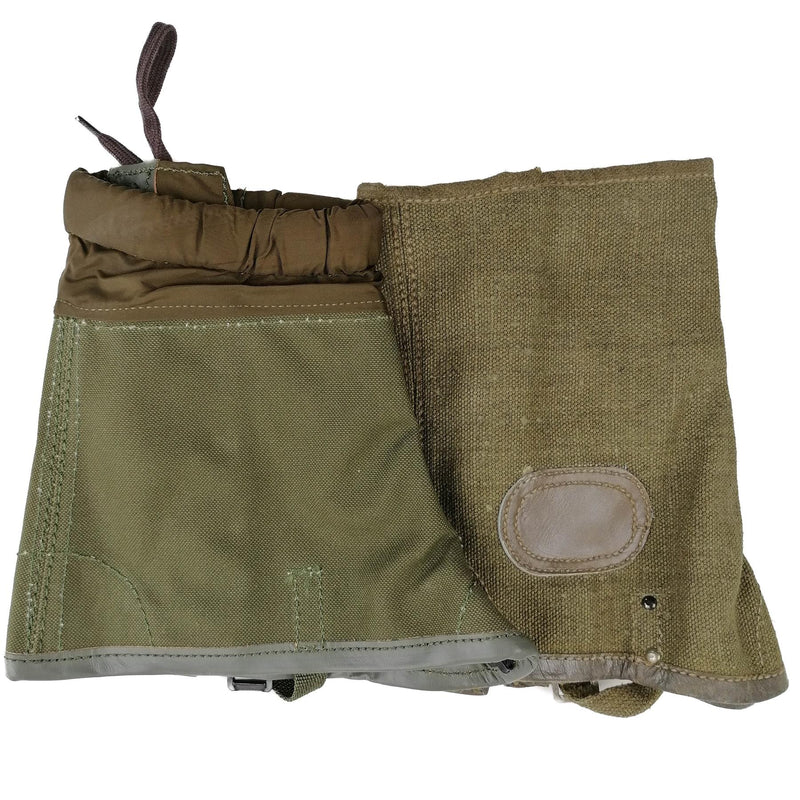 Echte italienische Armee Gamaschen Canvas OD Olive Wandern Militär Überschuss M70 Kampf