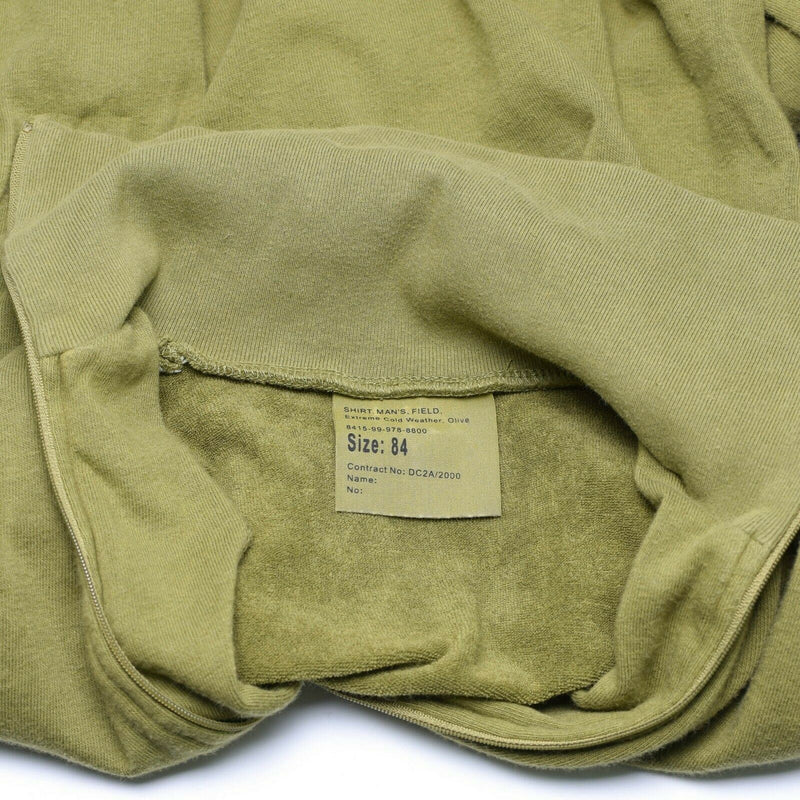 Original Britische Armee Trikothemd Reißverschluss Unterhemd Thermo Reißverschluss Grün OD