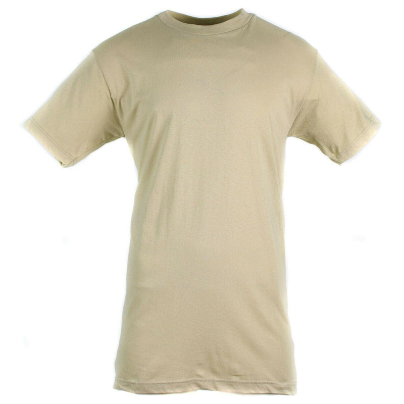 Original US Army T-Shirt Khaki gekämmte Baumwolle Kurzarm Militär NEU